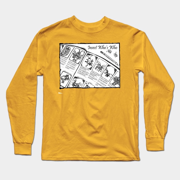 Insect Who's Who Long Sleeve T-Shirt by OfficeInk